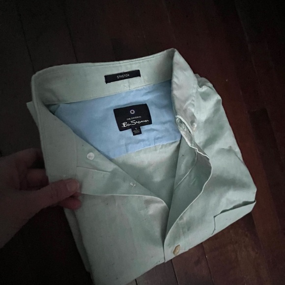 Ben Sherman Speckled Light Blue Shirt NWOT - Picture 4 of 4